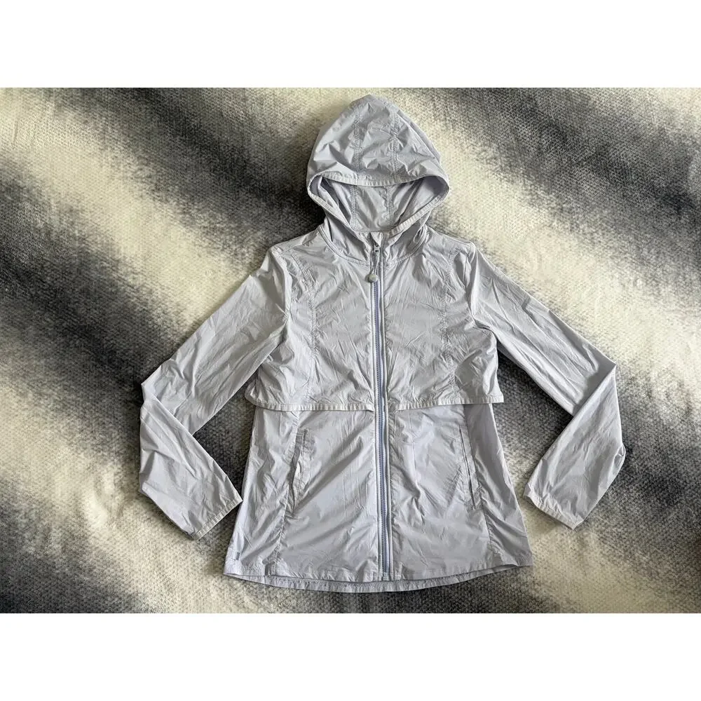 Athleta Girls Lightweight Lavender Zip Up Jacket Size XL 14 Gorpcore Outdoors